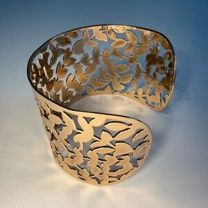 Vera Bradley Gold Tone Woodlands Cuff Bracelet